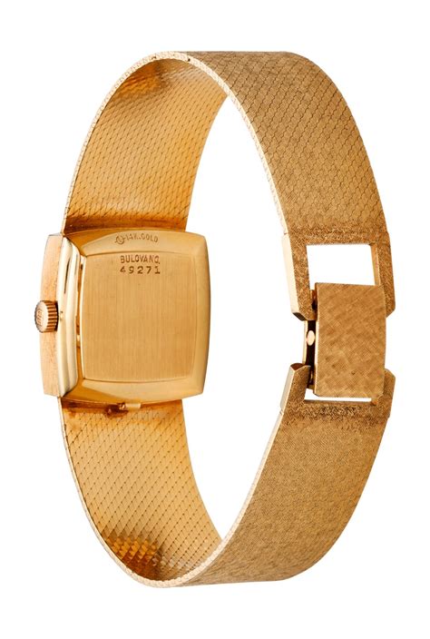 bulova dior 14k gold watch